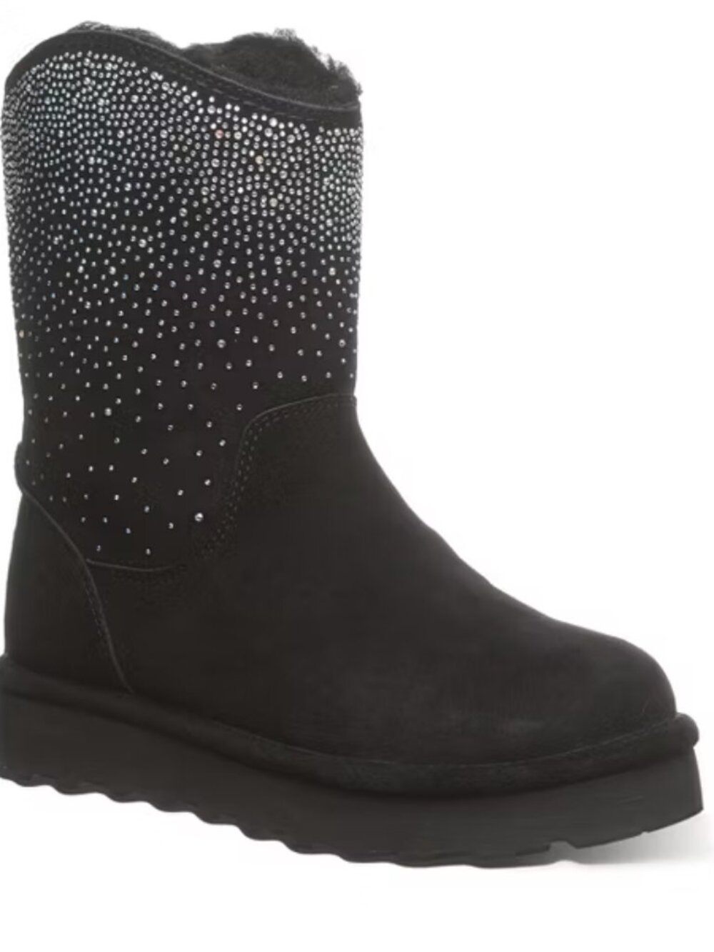 BEARPAW Women's Glam Platform Lo Black. US10